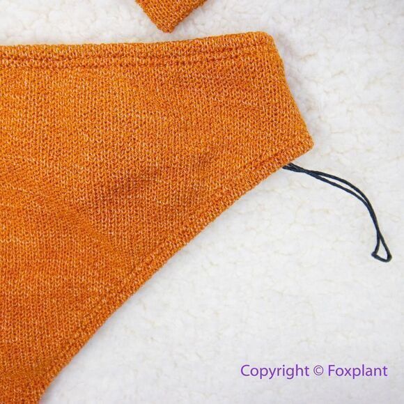 New! Set!‎ In Your Arms Free People Oceanic Bikini Top and bottom orange/gold - Picture 5 of 16